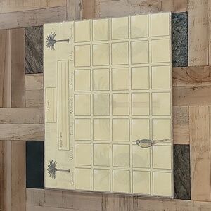 Magnetic Monthly Calendar - 52 Sheets - Palm Tree & Pineapple Theme 🌴 🍍